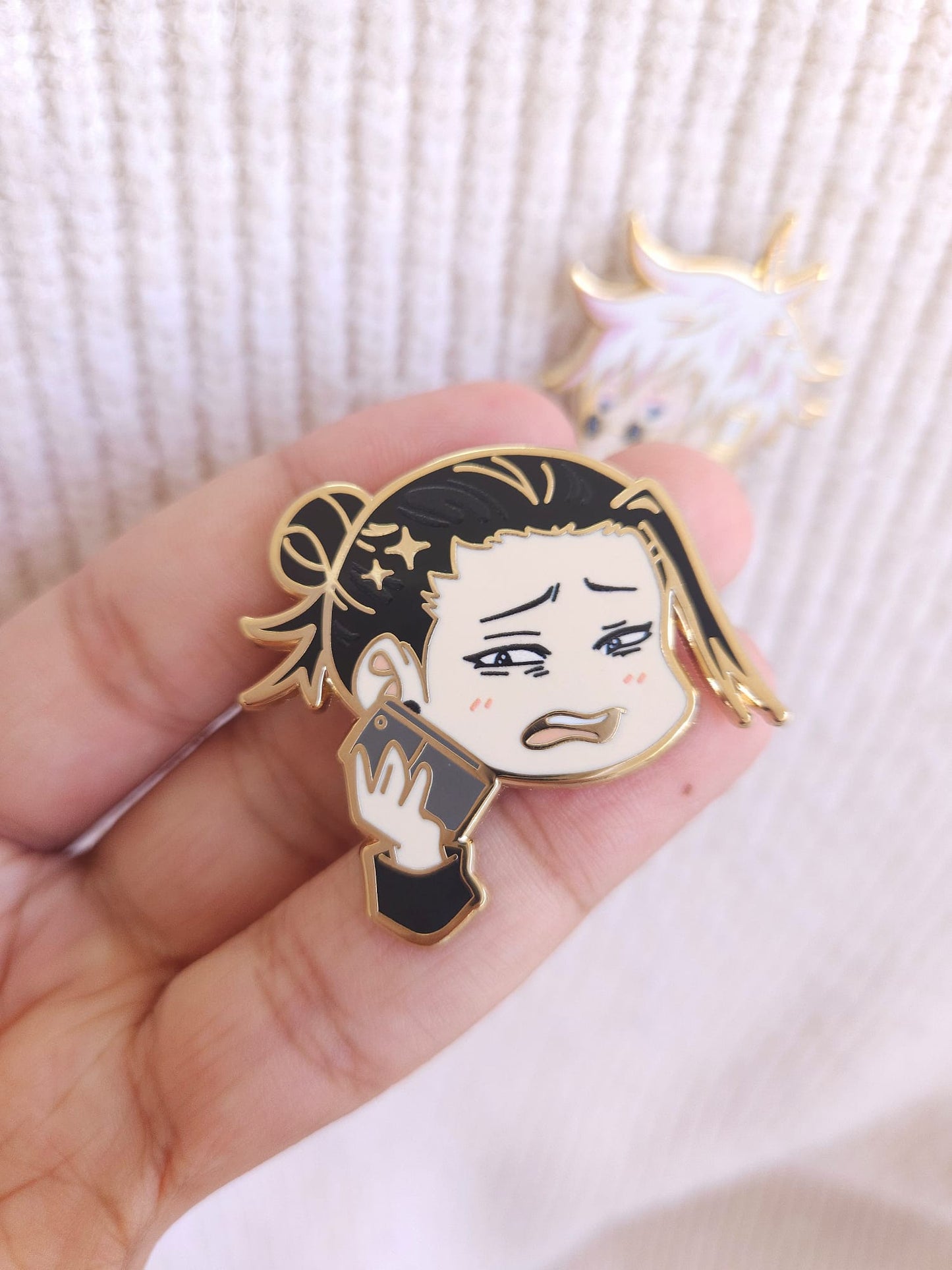 Suguru Geto on the Phone Enamel Pin - JJK Scene Collection (S2, EP 25)