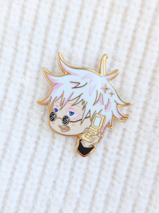 Satoru Gojo on the Phone Enamel Pin - JJK Scene Collection (S2, EP 25)